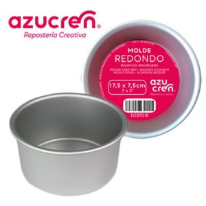 Azucren - Molde bizcocho redondo anodizado 17,5 x 7,5 cm