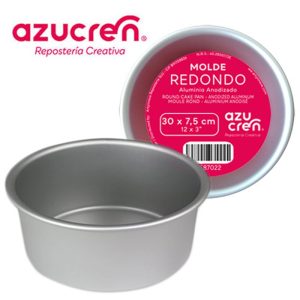 Azucren - Molde bizcocho redondo anodizado 30 x 7,5 cm