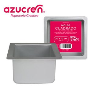 Azucren - Molde bizcocho cuadrado anodizado 20 x 10 cm