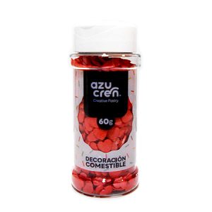 Azucren - Corazones de azúcar rojos 60g
