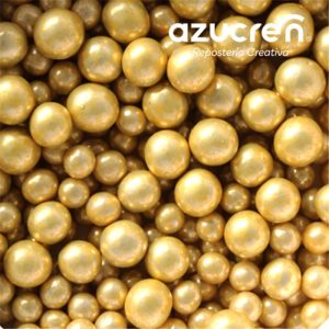 Azucren -  Perlas de azúcar oro metalizado 6mm 50g
