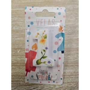 Velas con diseño de flores