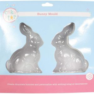 Cake Star - Molde de conejito de chocolate, molde de 2 partes para hacer conejos de chocolate 100 x 130 mm
