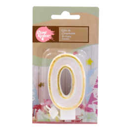 Velas con borde dorado del 0 al 9